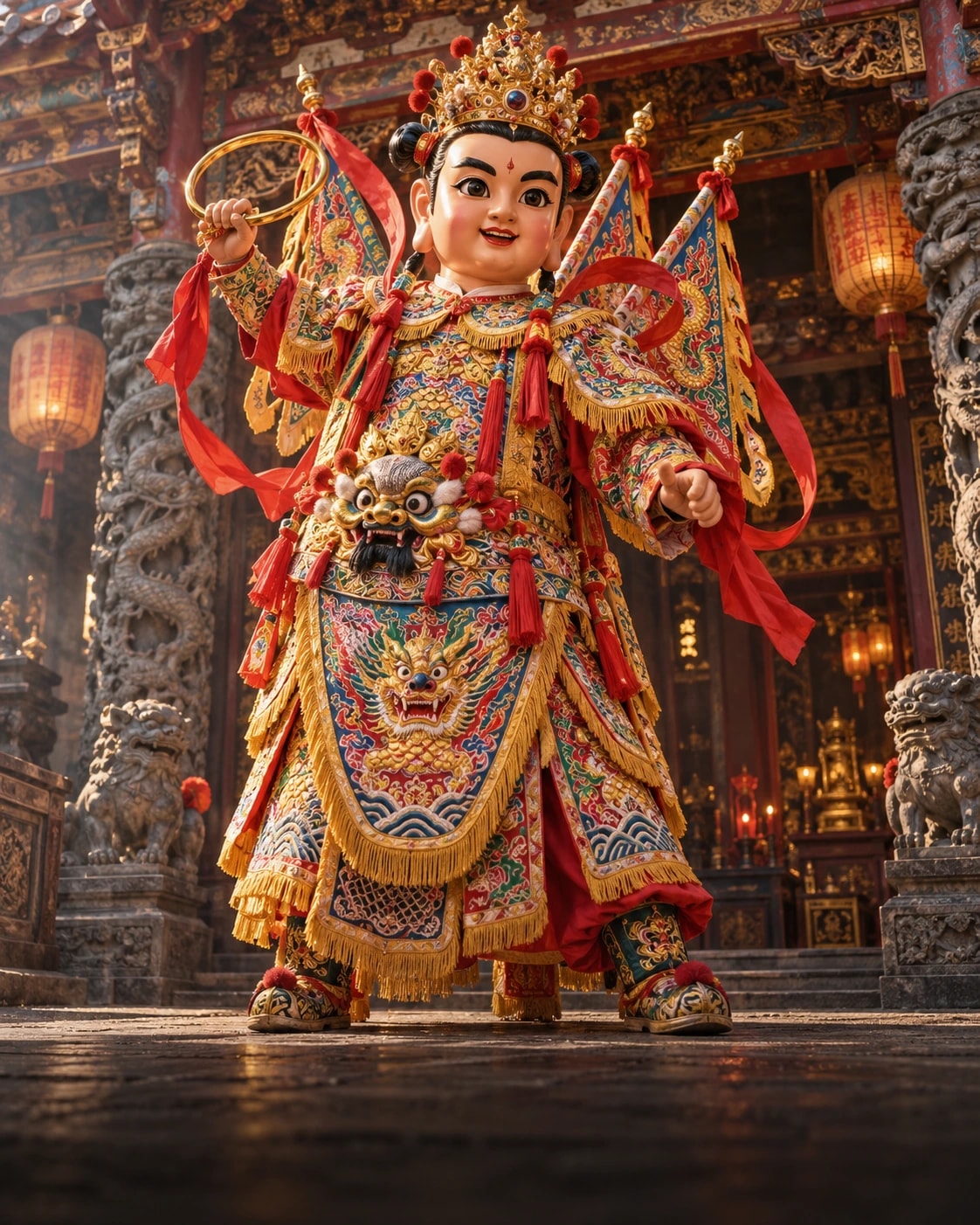 電音三太子:神將形象主題插畫